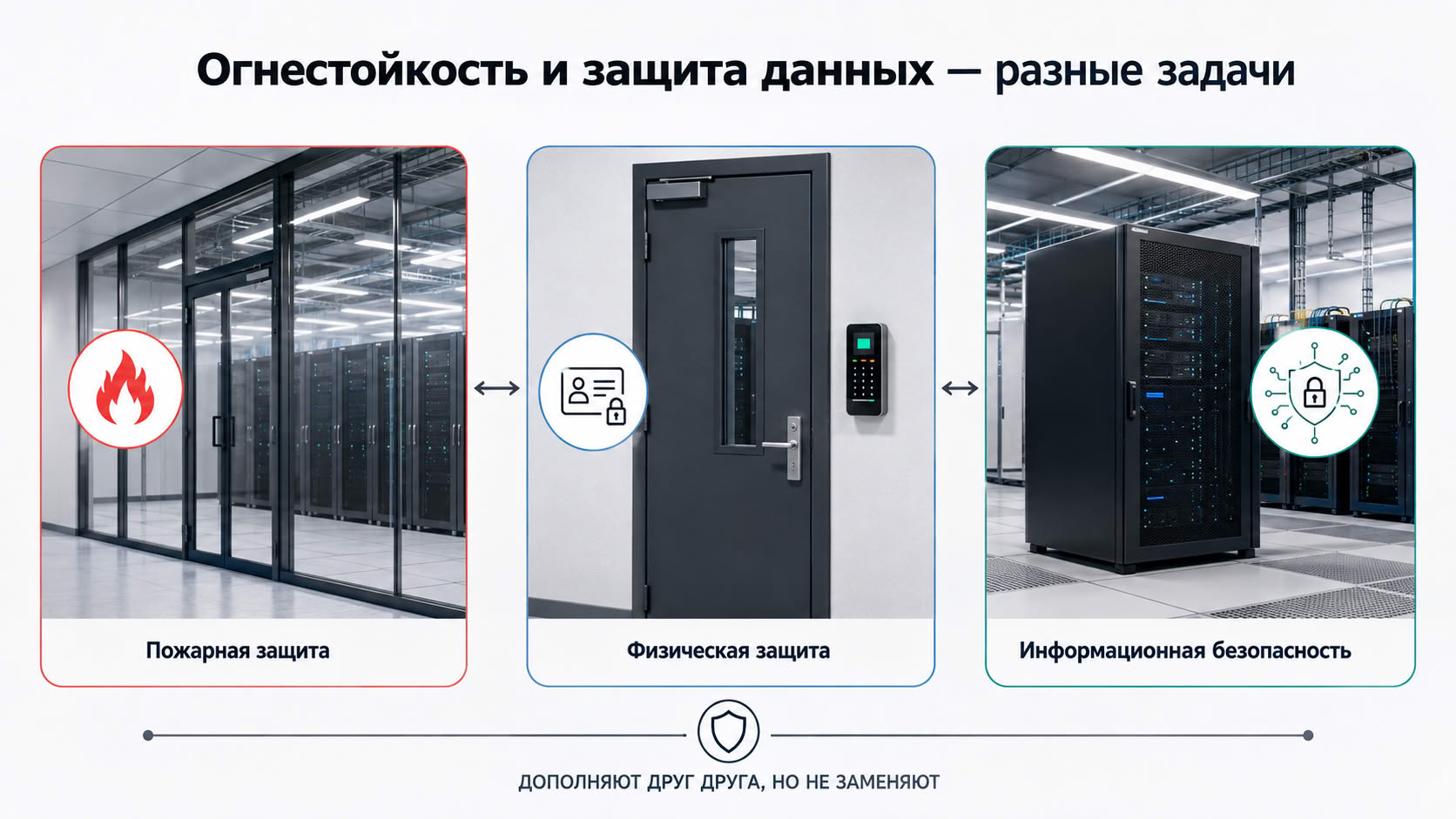Огнестойкость и защита данных — разные задачи